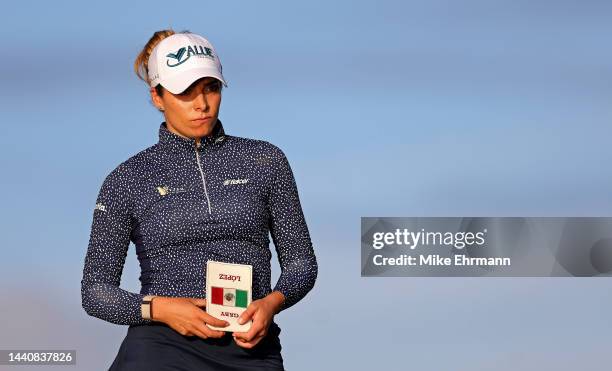 Gabby Lopez of Mexico looks on on the ninth hole during the first round of the Pelican Women's Championship at Pelican Golf Club on November 11, 2022...