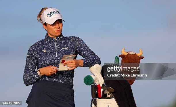 Gabby Lopez of Mexico looks on on the ninth hole during the first round of the Pelican Women's Championship at Pelican Golf Club on November 11, 2022...