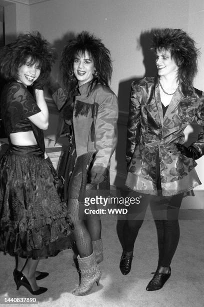Outtake; Jeanette Jurado, Gioia Bruno and Ann Curless attending Clive Davis's occasionally annual pre-Grammy party held at the Beverly Hills Hotel on...