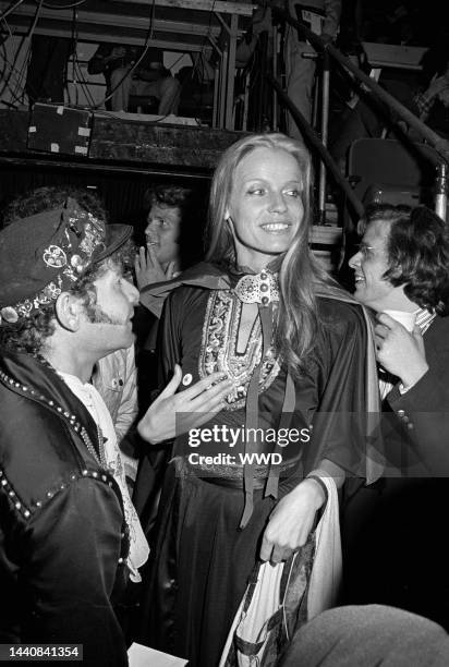 Veruschka at a rally for Senator George McGovern at Madison Square Garden in New York