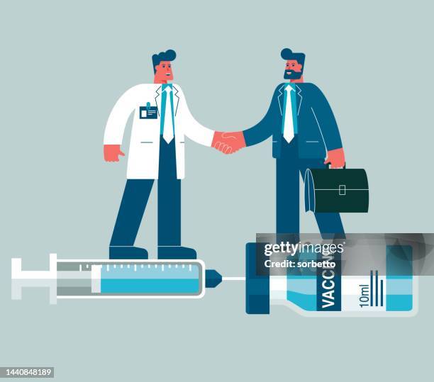 inject vaccine - doctor - viral shedding stock illustrations