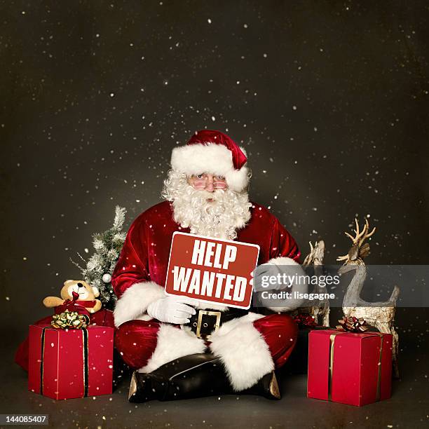 help wanted - santa claus helpers stock pictures, royalty-free photos & images