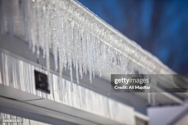 harsh winter - icicle macro stock pictures, royalty-free photos & images