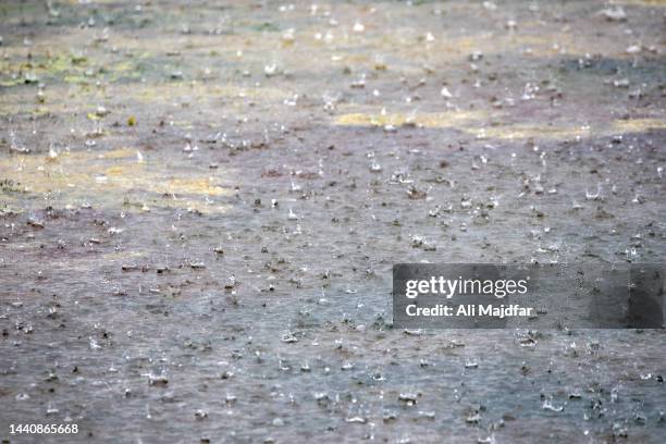 splashing raindrops - heavy rain stock pictures, royalty-free photos & images