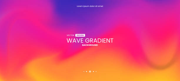 blurred fluid gradient colourful background. modern futuristic background. can be use for landing page, book covers, brochures, flyers, magazines, any brandings, banners, headers, presentations, and wallpaper backgrounds - green summer background stock illustrations