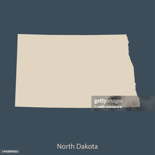 stockillustraties, clipart, cartoons en iconen met north dakota map - north dakota