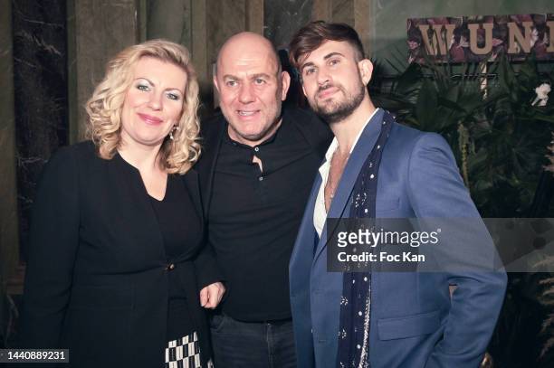 France Marie Myriam Larriere, Francesco Maio And Yanis Bargoin attends WUnite Cocktail at Espace Bourbon on November 11, 2022 in Paris, France.