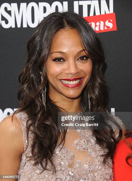 Zoe Saldana attends the Cosmopolitan For Latina's Premiere Issue Party at Press Lounge at Ink48 on May 9, 2012 in New York City.