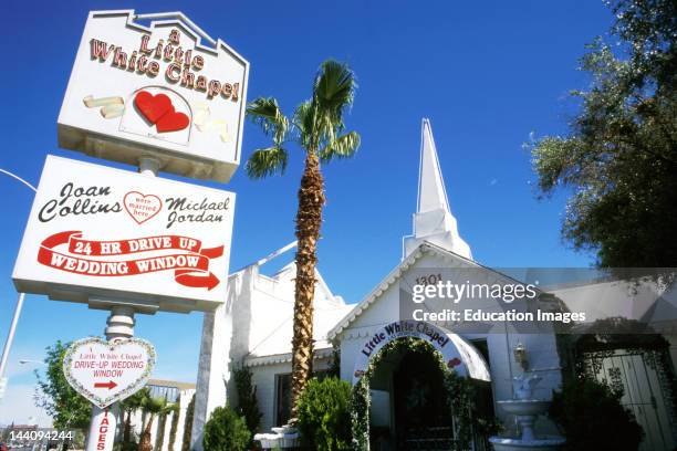 Nevada, Las Vegas, A Little White Chapel Wedding Chapel.