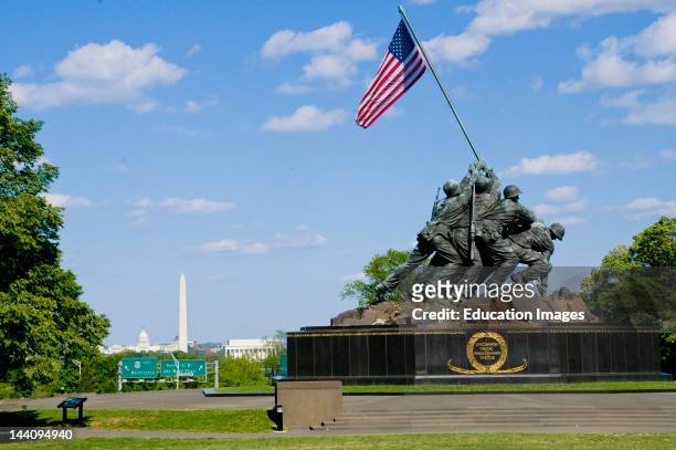 Washington, D,C, Area, Arlington, Virginia, Marine Corps War Memorial, Also Known As The Iwo Jima Memorial.