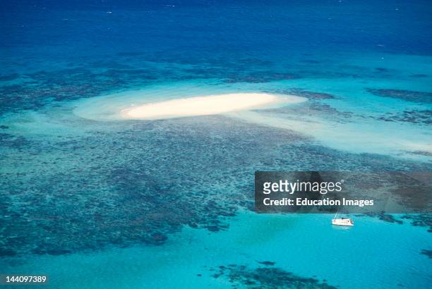 Australia, Queensland, Cairns, Aerial View Great Barrier Reef.