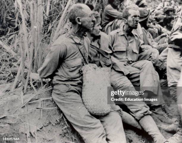 Bataan About May 1942 The March Of Death From Bataan To Cabanatuan, The Prison Camp, Along The March These Prisoners Were Photographed, They Have...