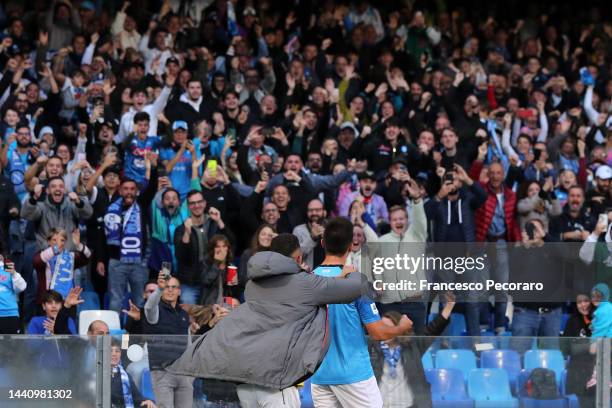 Eljif Elmas of SSC Napoli celebrates after scoring the 3-0 goal during the Serie A match between SSC Napoli and Udinese Calcio at Stadio Diego...