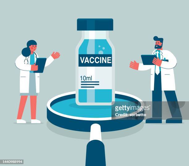 vaccine - research - viral shedding stock illustrations