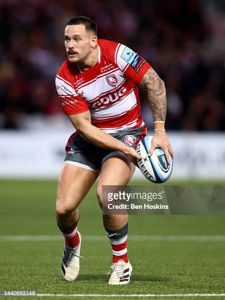 Tom Seabrook of Gloucester in action during the Gallagher Premiership Rugby match between Gloucester v Newcastle Falcons at Kingsholm Stadium on...