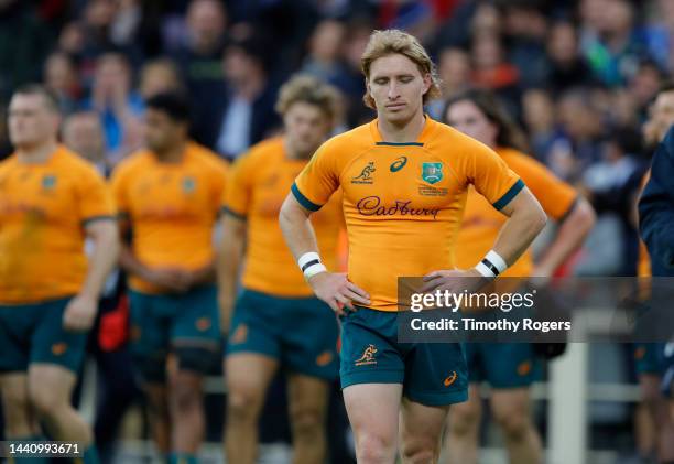 Tate McDermott of Australia at the end of the Autumn International match between Italy and Australia at Stadio Artemio Franchi on November 12, 2022...