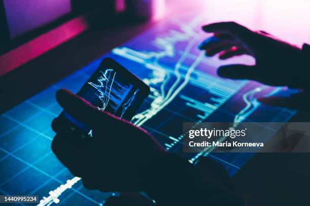 global business research. businessman analysis stock market. - data risk stock pictures, royalty-free photos & images