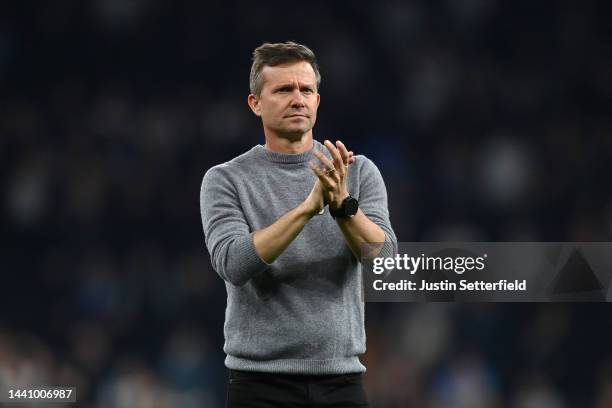 Jesse Marsch, Manager of Leeds United during the Premier League match between Tottenham Hotspur and Leeds United at Tottenham Hotspur Stadium on...