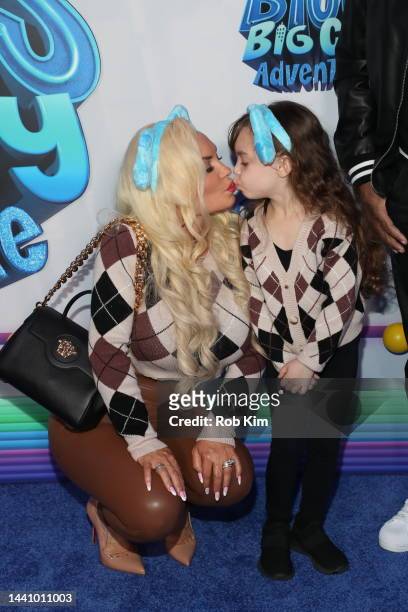 Coco Austin and daughter Chanel Nicole Marrow attend the New York Premiere of Paramount's "Blue's Big City Adventure" at Regal Union Square on...