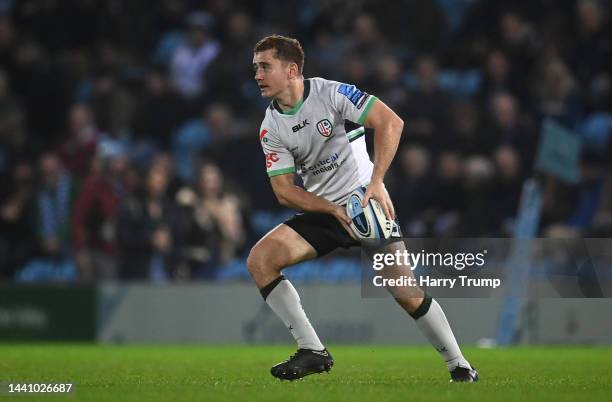 Paddy Jackson of London Irish runs with the ball during the Gallagher Premiership Rugby match between Exeter Chiefs and London Irish at Sandy Park on...