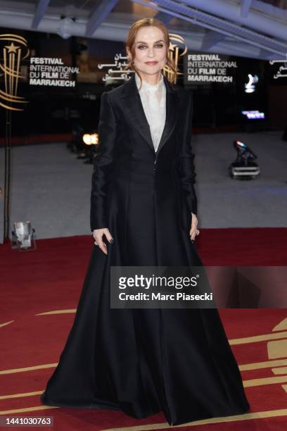Actress Isabelle Huppert attends the 19th Marrakech International Film Festival - Day Two on November 12, 2022 in Marrakech, Morocco.
