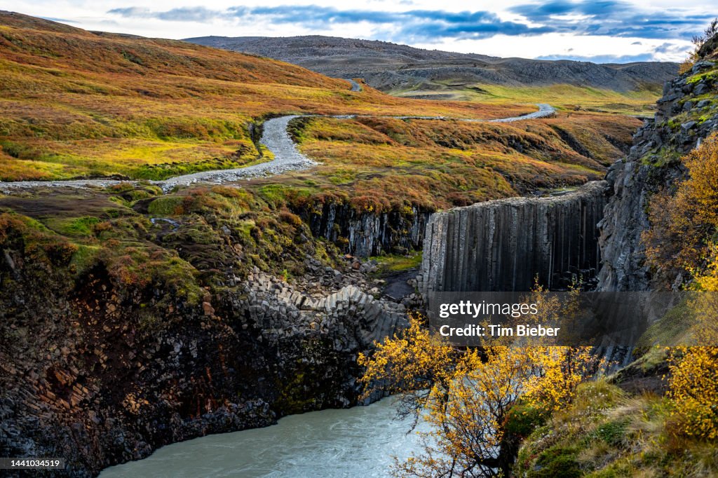 Remote River Remote River And Studlagil Canyon In Rugged Icelandic Landscape High ...