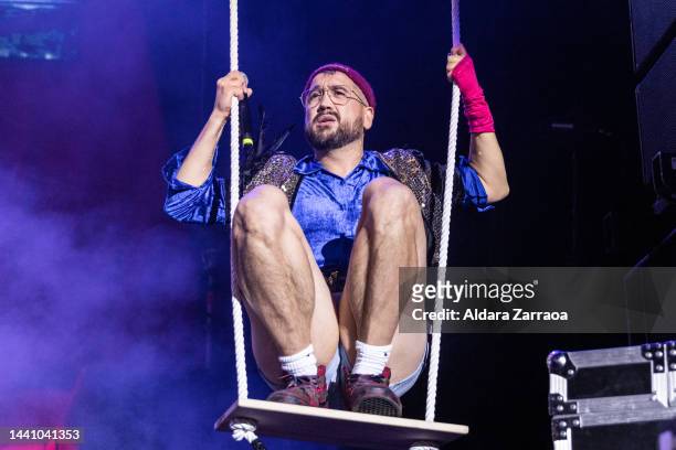 Anibal Gomez of Ojete Calor performs at Wizink Center on November 12, 2022 in Madrid, Spain.