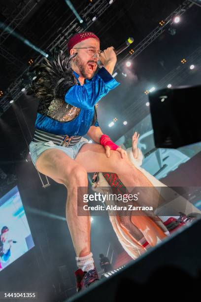 Anibal Gomez of Ojete Calor performs at Wizink Center on November 12, 2022 in Madrid, Spain.