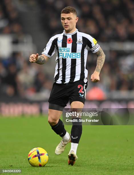 Newcastle defender Kieran Trippier in action during the Premier League match between Newcastle United and Chelsea FC at St. James Park on November...