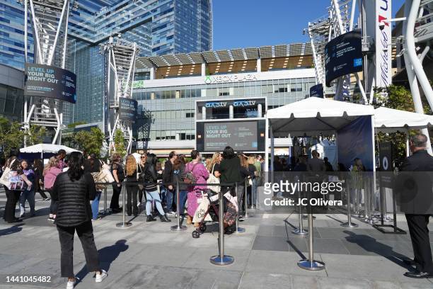 View of atmosphere during Peacock hosts "Days Of Our Lives" Fan Event at XBOX Plaza on November 12, 2022 in Los Angeles, California.