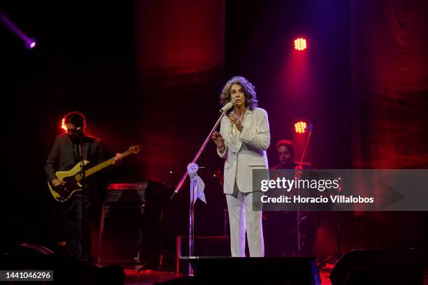 Brazilian singer Simone performs at Salao Preto e Prata of Estoril Casino celebrating her 50-year career, and presents the new album "Da Gente" on...