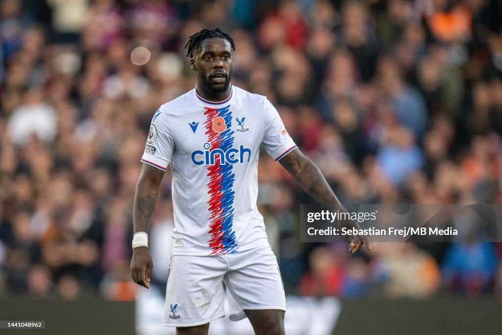 Schlupp in Crystal Palace white away kit