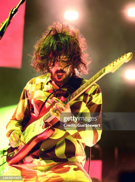 Simon Neil of Biffy Clyro performs on stage at The O2 Arena on November 12, 2022 in London, England.