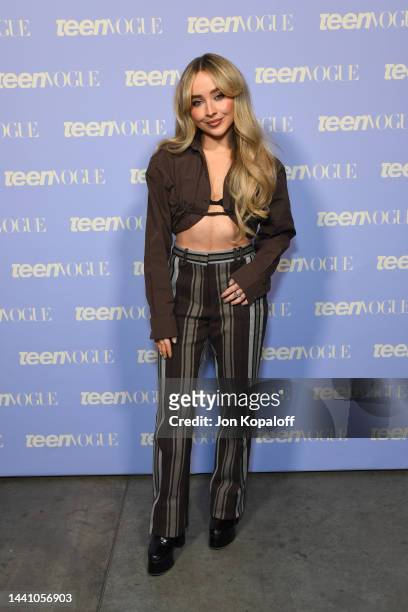 Sabrina Carpenter attends Teen Vogue Summit 2022 at Goya Studios on November 12, 2022 in Los Angeles, California.