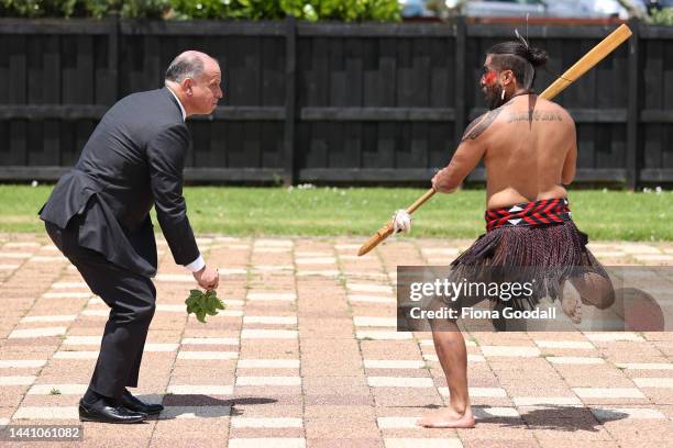 Prince Faisal Bin Al Hussein of Jordan is welcomed onto Orakei Marae by Ngati Whatua Orakei to launch the IWG world conference on Women in Sport on...