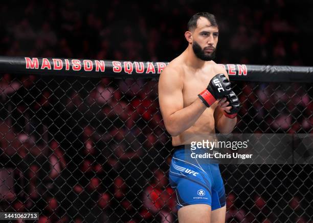 Dominick Reyes prepares to fight Ryan Spann in a light heavyweight bout during the UFC 281 event at Madison Square Garden on November 12, 2022 in New...