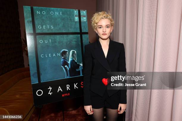 Julia Garner attends Netflix's "Ozark" SAG Q&A at Netflix Tudum Theater on November 12, 2022 in Los Angeles, California.