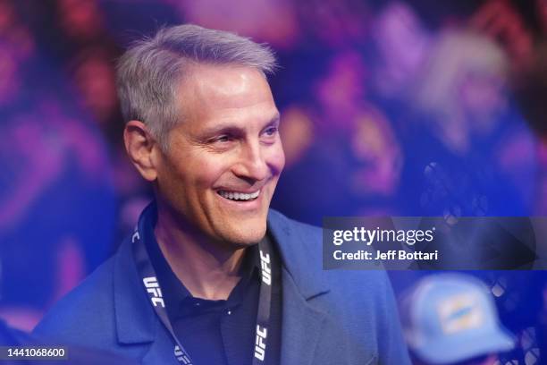 Endeavor CEO Ari Emanuel is seen in attendance during the UFC 281 event at Madison Square Garden on November 12, 2022 in New York City.