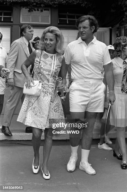 Ted and Ethel Kennedy at Forest Hills Stadium in New York to benefit the RFK Memorial Foundation.