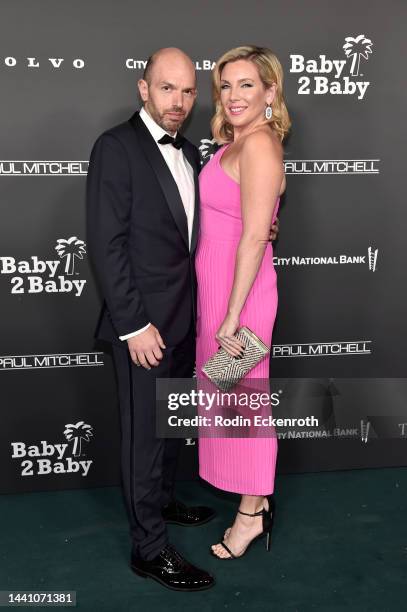 Paul Scheer and June Diane Raphael attend the 2022 Baby2Baby Gala presented by Paul Mitchell at Pacific Design Center on November 12, 2022 in West...