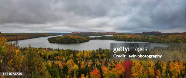 lake overlook northern minnesota fall - lake superior stock pictures, royalty-free photos & images