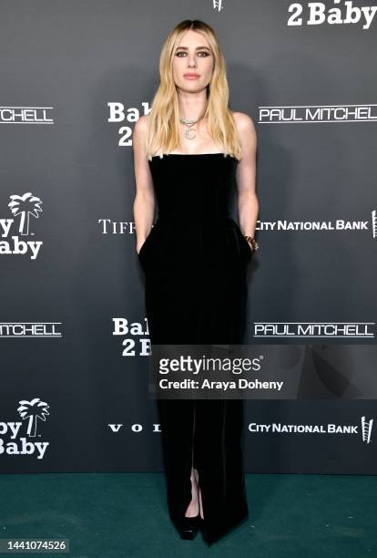 Emma Roberts attends the 2022 Baby2Baby Gala presented by Paul Mitchell at Pacific Design Center on November 12, 2022 in West Hollywood, California.
