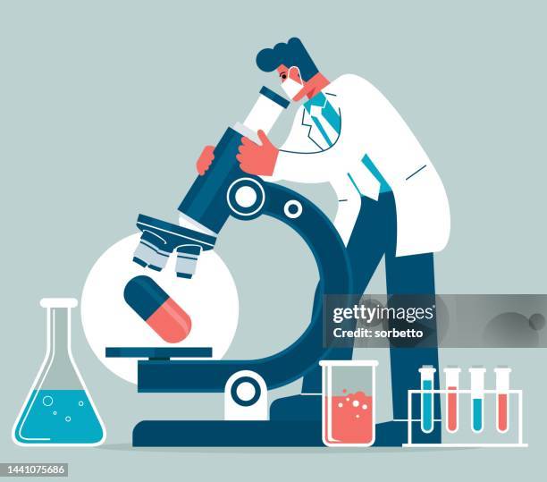 pharmacy - picking herbs stock illustrations