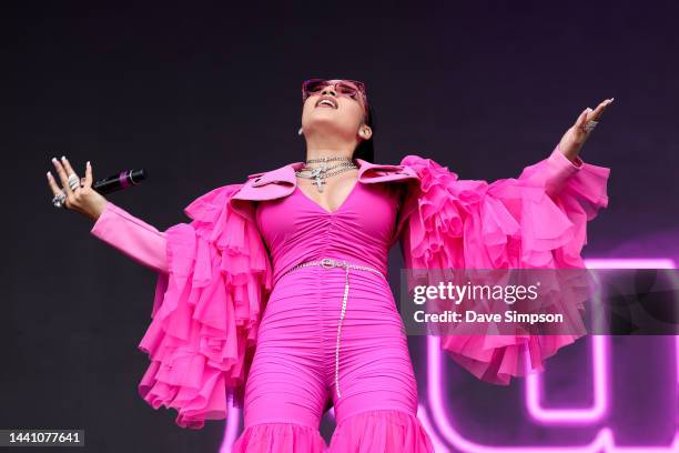 Lumidee performs during Friday Jams Live at Western Springs Stadium on November 13, 2022 in Auckland, New Zealand.