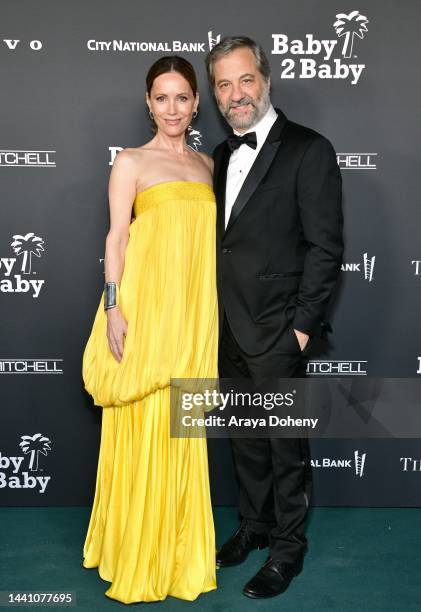 Leslie Mann and Judd Apatow attend the 2022 Baby2Baby Gala presented by Paul Mitchell at Pacific Design Center on November 12, 2022 in West...