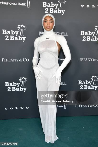 Lori Harvey attends the 2022 Baby2Baby Gala presented by Paul Mitchell at Pacific Design Center on November 12, 2022 in West Hollywood, California.