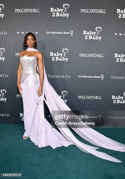 Kelly Rowland attends the 2022 Baby2Baby Gala presented by Paul Mitchell at Pacific Design Center on November 12, 2022 in West Hollywood, California.