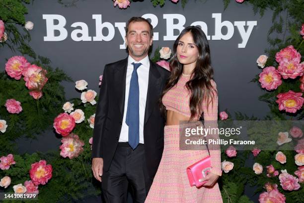 Mason Morfit and Jordana Brewster attend the 2022 Baby2Baby Gala presented by Paul Mitchell at Pacific Design Center on November 12, 2022 in West...