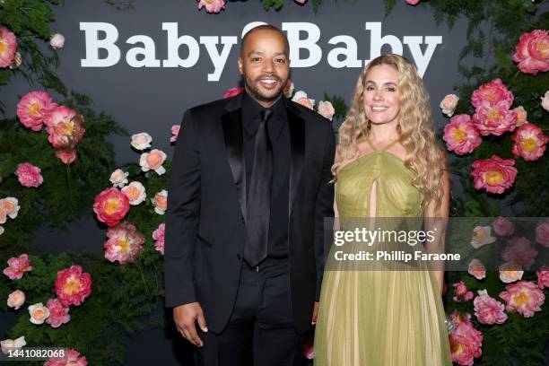 Donald Faison and Cacee Cobb attend the 2022 Baby2Baby Gala presented by Paul Mitchell at Pacific Design Center on November 12, 2022 in West...