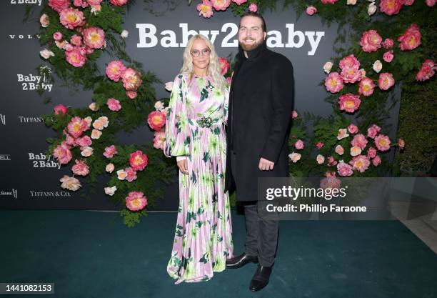 Eloise DeJoria and John DeJoria attend the 2022 Baby2Baby Gala presented by Paul Mitchell at Pacific Design Center on November 12, 2022 in West...